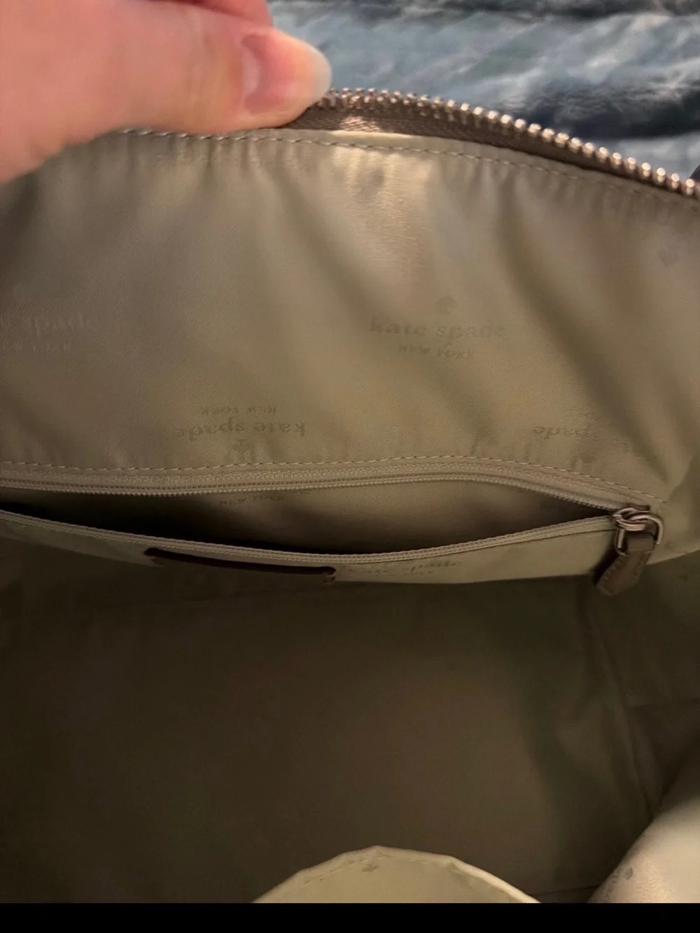 kate spade Pebbled Taupe Leather Tote